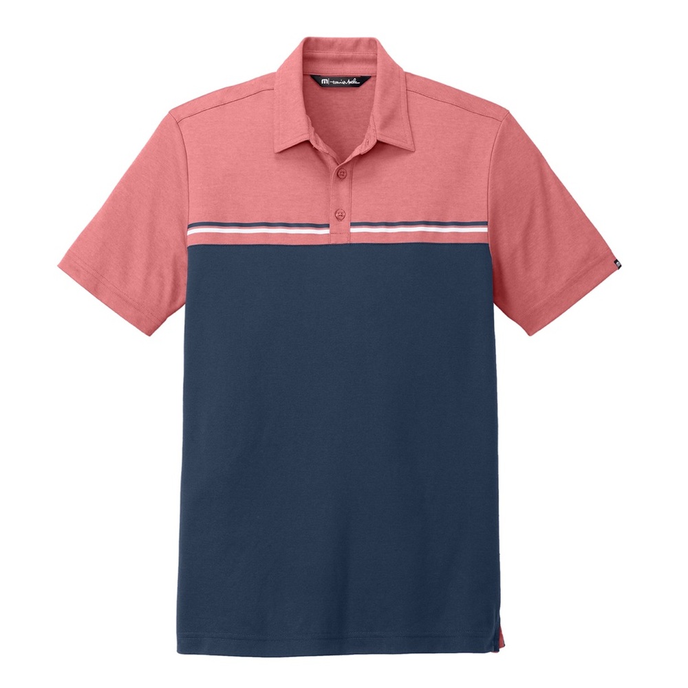 NWT Travis Mathew Red and Blue Polo Shirt